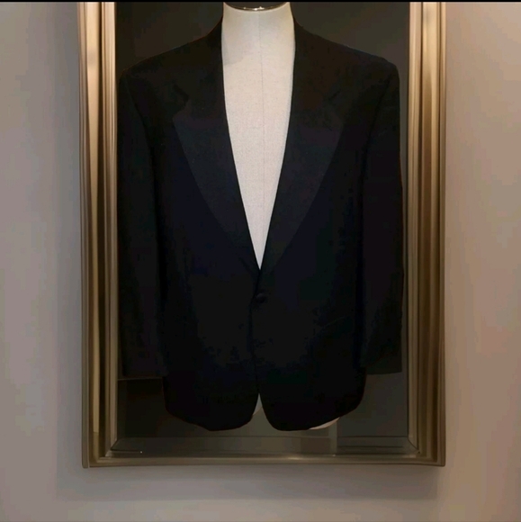 Valentino Men's Black Solid Suit 44s Pants Size 35